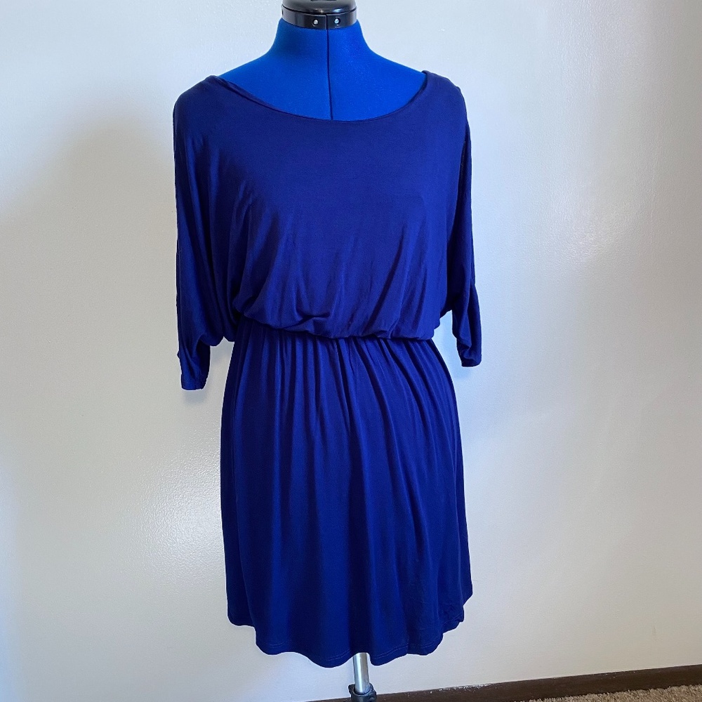 Gilli Blue Cold-Shoulder Dress - Size: M